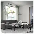 Bild 3 von SÖRVALLEN 4er-Sofa, mit Récamiere rechts/Tallmyra mittelgrau