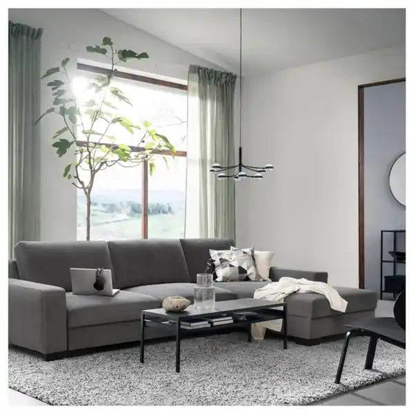 Bild 3 von SÖRVALLEN 4er-Sofa, mit Récamiere rechts/Tallmyra mittelgrau