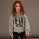 Bild 1 von Mädchen-Fleeceshirt mit Pailletten Applikation