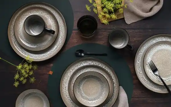 Bild 3 von Kombiservice Nordic Fjord, beige/schwarz, 16-teilig