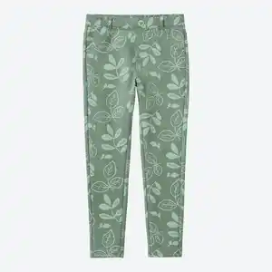 Kinder-Mädchen-Sweatleggings mit Blattmuster