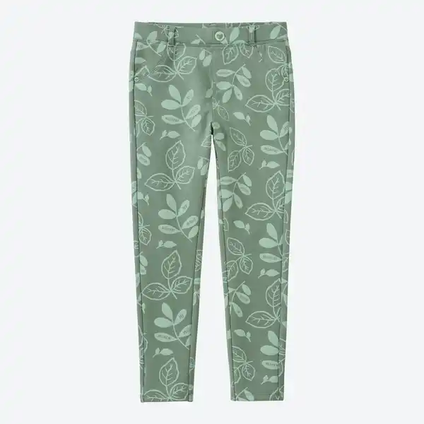 Bild 1 von Kinder-Mädchen-Sweatleggings mit Blattmuster