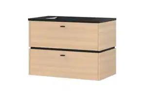 Germania - Waschbeckenunterschrank Modesto, Eiche-Nachbildung, inkl. Waschbecken