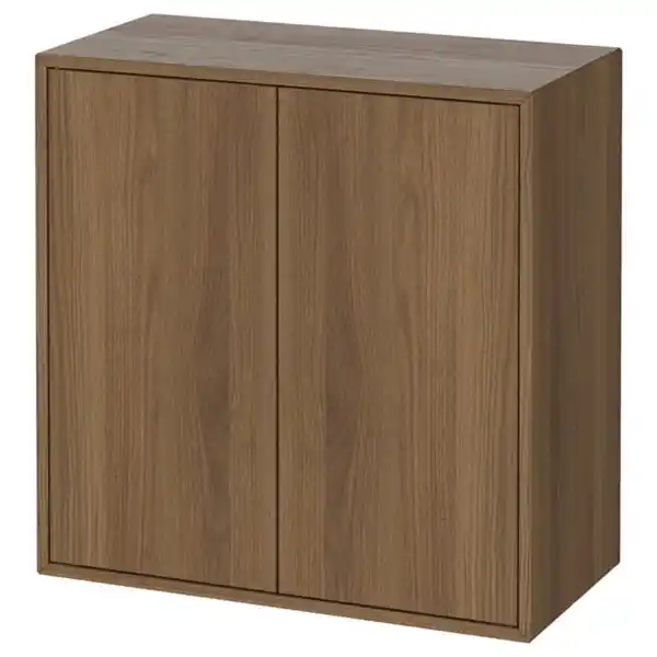 Bild 1 von EKET Schrank mit 2 Türen + 1 Boden, braun/Nussbaumnachbildung, 70x35x70 cm