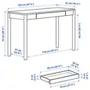 Bild 3 von TONSTAD Schreibtisch, Eichenfurnier, 120x47 cm