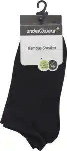 under2wear Bambussneaker DP schwarz Gr. 35/39