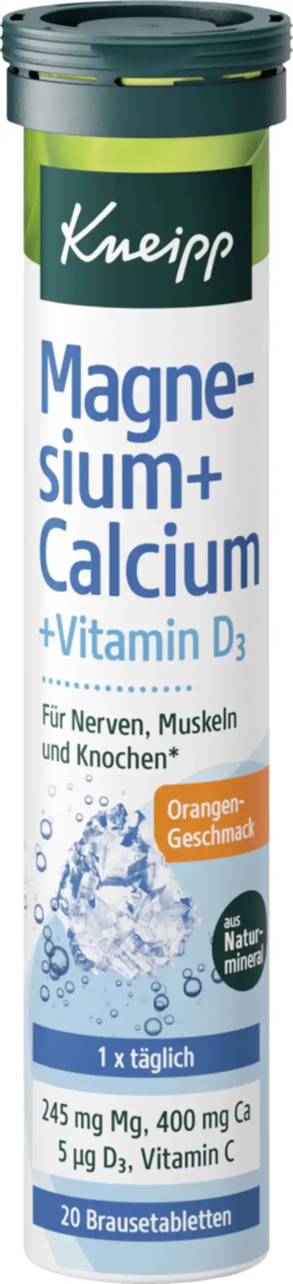 Bild 1 von Kneipp Brausetabletten Magnesium + Calcium + Vitamin D3, 97 g