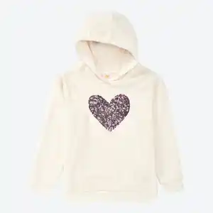 Kinder-Mädchen-Fleeceshirt mit Pailletten-Applikation