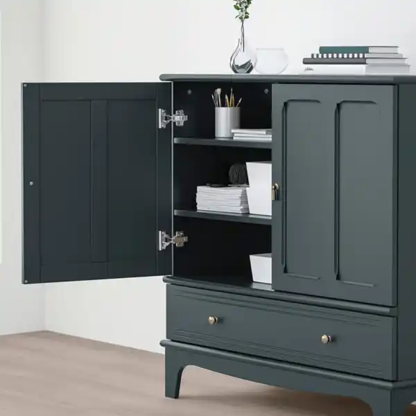 Bild 3 von LOMMARP Schrank, dunkel blaugrün, 102x101 cm