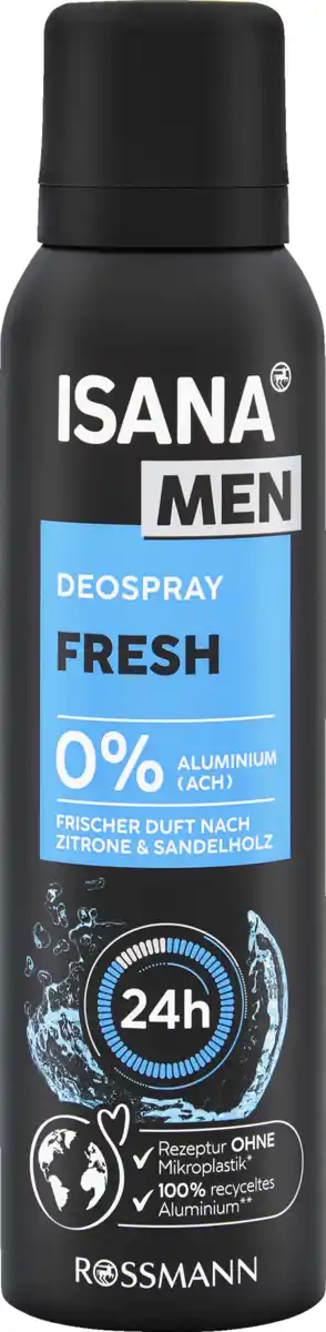 Bild 1 von ISANA MEN Deospray Fresh, 150 ml