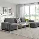 Bild 2 von SÖRVALLEN 4er-Sofa, mit Récamiere rechts/Tallmyra mittelgrau