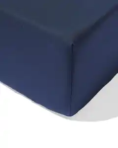 Spannbettlaken 180x220 cm weiche Baumwolle dunkelblau