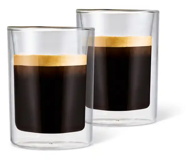 Bild 1 von 2 Doppelwandige Caffè Crema Gläser, eckig