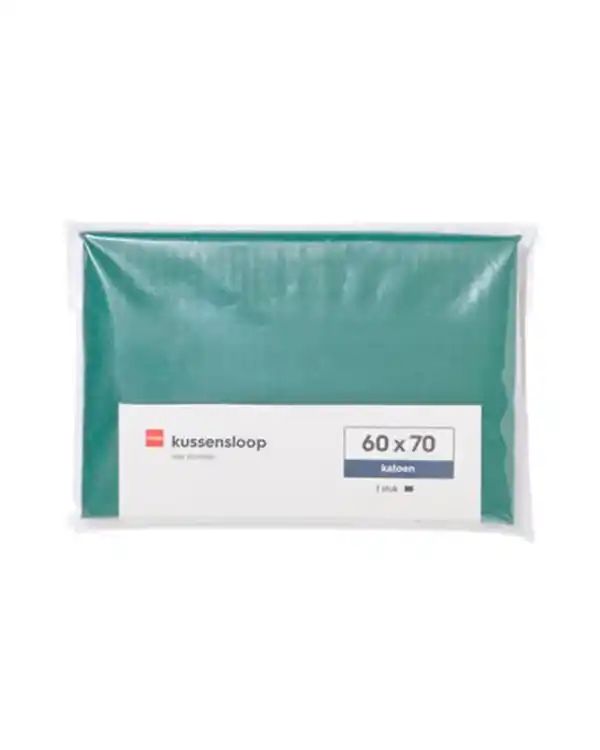 Bild 3 von Kopfkissenbezug 60x70 cm, weiche Baumwolle, mittelgrün