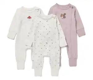 Baby-Pyjama, rosa/weiß