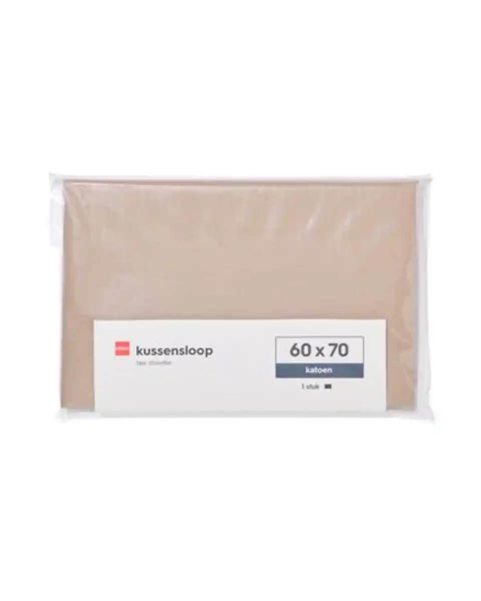 Bild 3 von Kopfkissenbezug 60x70 cm weiche Baumwolle taupe