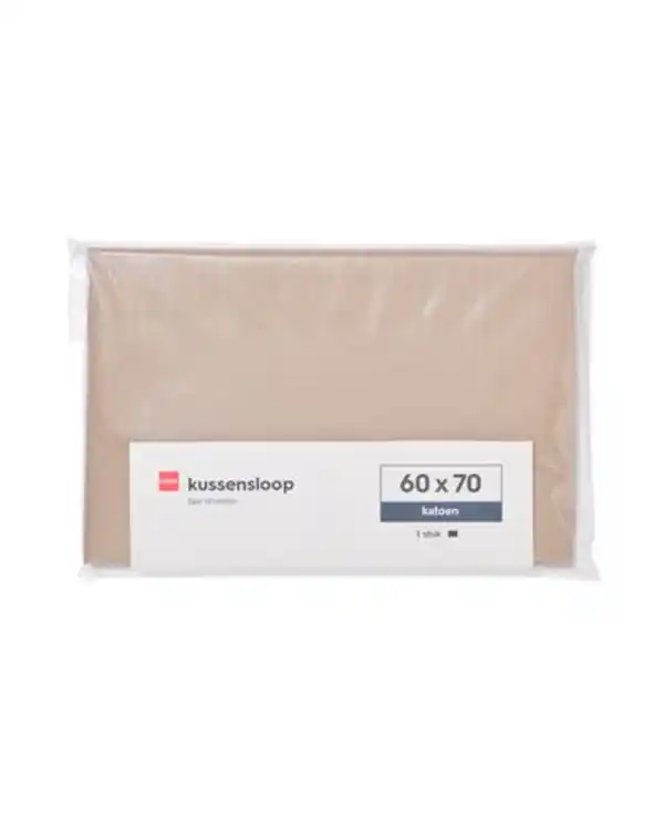 Bild 3 von Kopfkissenbezug 60x70 cm weiche Baumwolle taupe