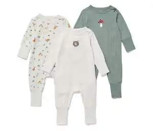 Baby-Pyjama, weiß/grün