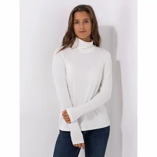 Bild 1 von DINE 'N' DANCE Shirt, 1/1-Arm Rollkragen Allover-Muster figurumspielend