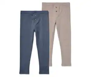 2 Kinder-Rippleggings mit Zierknöpfen