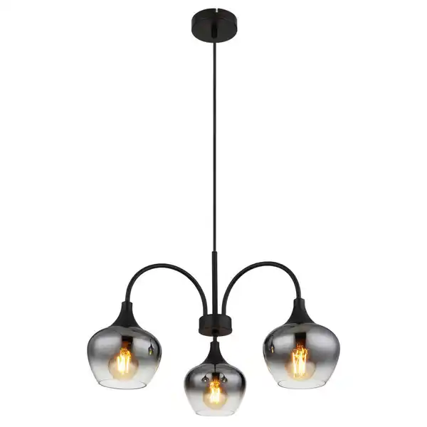 Bild 1 von Novel Hängeleuchte, Schwarz, Metall, Glas, 120 cm, Lampen & Leuchten, Innenbeleuchtung, Hängelampen, Pendelleuchten
