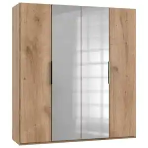 Mid.you Drehtürenschrank Wimex Level 36A, Eiche, Holzwerkstoff, 2 Fächer, 200x216x58 cm, BQ - Bündnis für Qualität, Made in Germany, DIN EN ISO 9001, umfangreiches Zubehör erhältlich, in versc