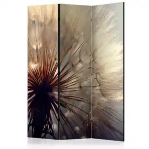 artgeist Paravent, Honig, Beige, Holz, Textil, Kiefer, massiv, Blume, Motiv auf Vorder- und Rückseite, Wohnzimmer, Raumteiler & Paravents, Paravents