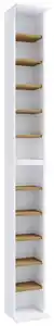CD-Regal Bigol ca. 21x180 cm Weiß/Eiche, Weiß, Honigeiche