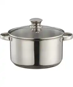 Topf mit Deckel, silber