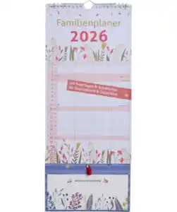 Familien-Wandkalender 2026, bunt