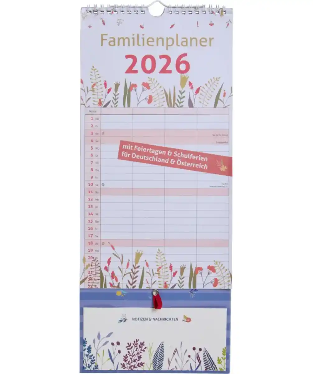 Bild 1 von Familien-Wandkalender 2026, bunt