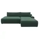 Bild 1 von Trendmanufaktur Eckschlafsofa Prag, Dunkelgrün, Textil, 4-Sitzer, Füllung: Schaumstoff, 253x167 cm, Made in Europe, Schlafen auf Sitzhöhe, Rücken echt, Armteil rechts, Wohnzimmer, Sofas & Couches