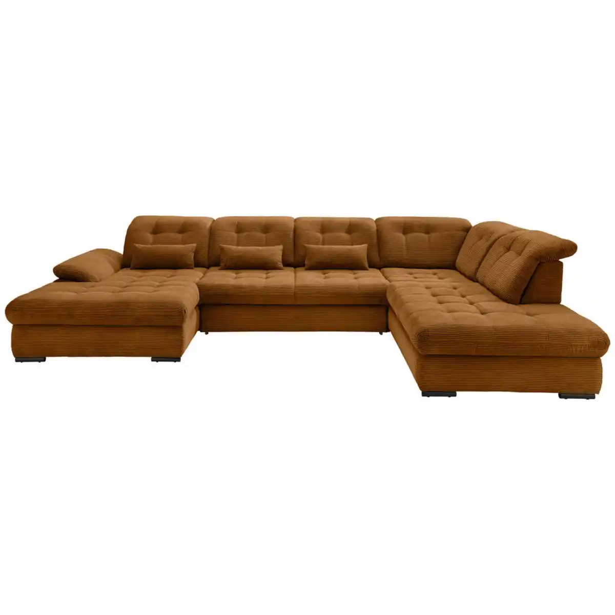 Bild 1 von Livetastic Wohnlandschaft, Gold, Textil, Uni, 7-Sitzer, Füllung: Schaumstoff, Ottomane rechts, U-Form, 387x252 cm, Made in EU, Typenauswahl, Stoffauswahl, Liegefunktion, seitenverkehrt erhältlich,