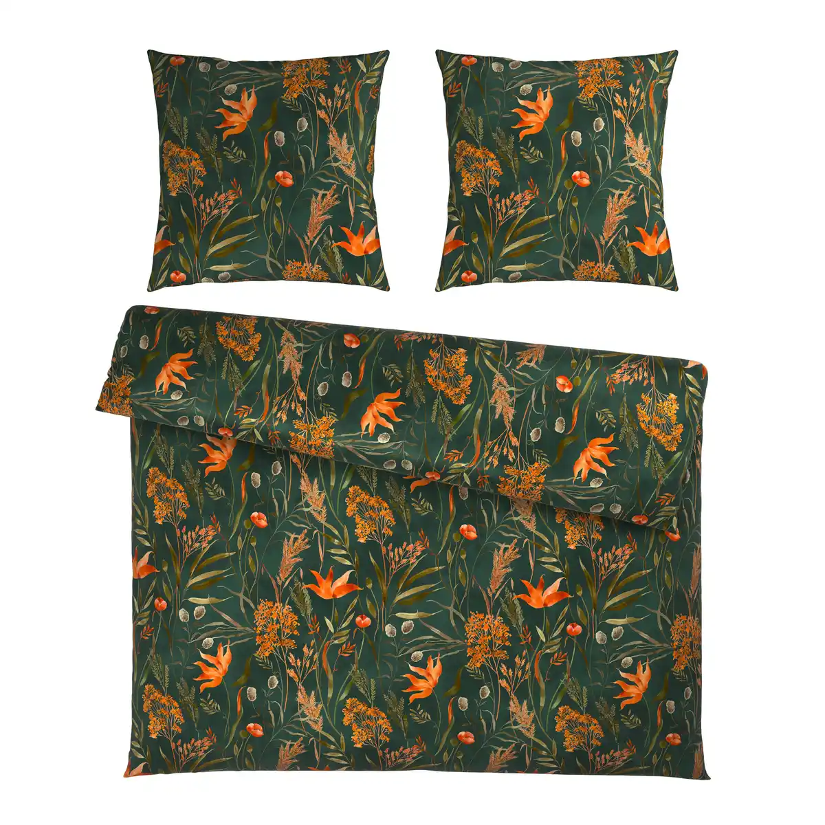 Bild 1 von Bettwäsche Nora XXL Grün ca. 200x200cm, Grün