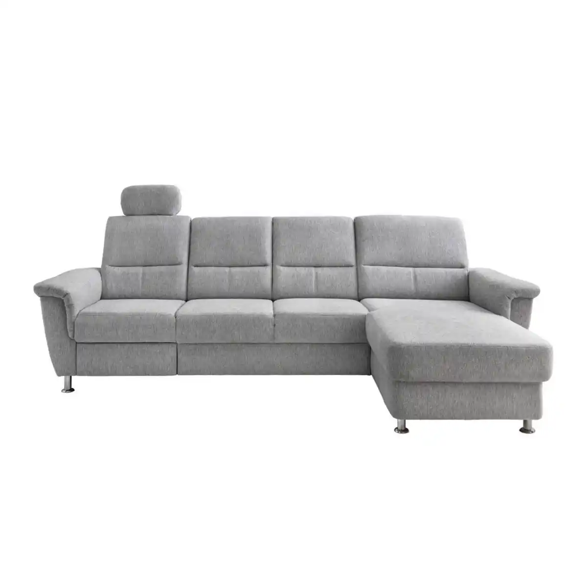 Bild 1 von Livetastic Ecksofa, Silber, Textil, Uni, 5-Sitzer, Ottomane rechts, L-Form, 292x165 cm, seitenverkehrt erhältlich, Rücken echt, USB-Anschluss, Relaxfunktion, Herz-Waage-Funktion, USB-C-Anschluss, W