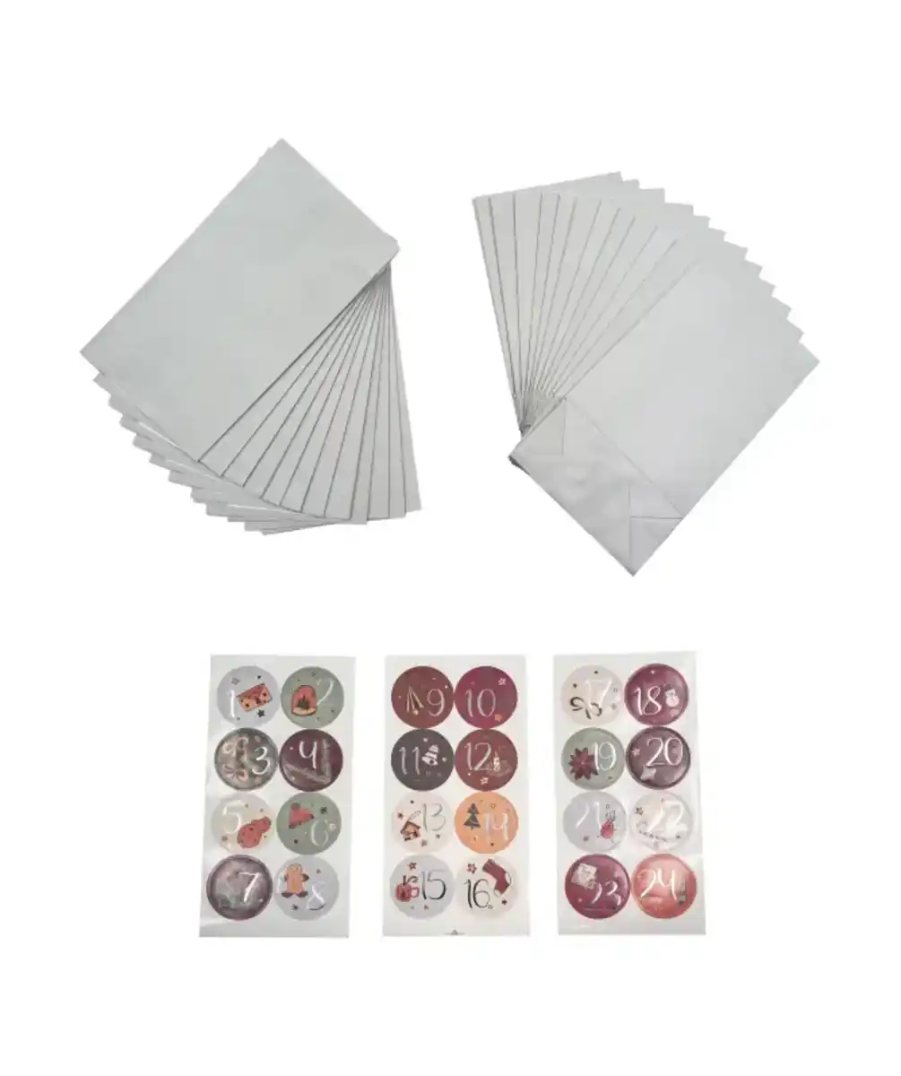 Bild 1 von Adventskalender mit Tüten, grau