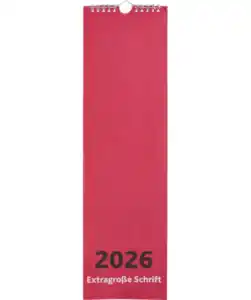 Wandkalender 2026, rot