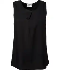 Einfarbiges Blusentop, schwarz