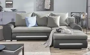Ecksofa mit Beleuchtung und Schlaffunktion Emma