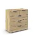 Bild 1 von Carryhome Kommode, Metall, 5 Schubladen, 80x81x42 cm, Blauer Engel, Goldenes M, Made in Germany, in verschiedenen Holzdekoren erhältlich, Garderobe, Garderoben Kommoden