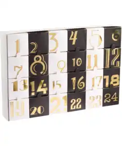 Adventskalender Schubladen, schwarz