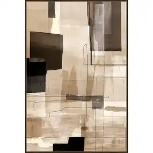 Monee Bild, Braun, Textil, Kunststoff, Holz, Kiefer, vollmassiv, rechteckig, 80x120 cm, glänzend, Bilder und Zubehör, Wandbilder, Sonstige Wandbilder