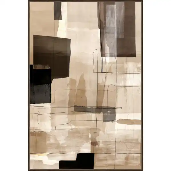 Bild 1 von Monee Bild, Braun, Textil, Kunststoff, Holz, Kiefer, vollmassiv, rechteckig, 80x120 cm, glänzend, Bilder und Zubehör, Wandbilder, Sonstige Wandbilder