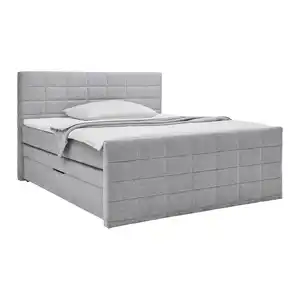 Boxspringbett Damon Silber ca. 180x200cm, Silberfarben