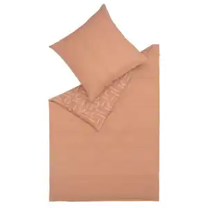 Esprit Wendebettwäsche E-Scatter Big, Schlamm, Taupe, Haselnuss, Textil, Schriftzug, 155x220 cm, Oeko-Tex® Standard 100, hautfreundlich, angenehm wärmend, samtiger Griff, weiche und anschmiegsame