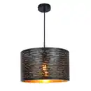 Bild 1 von Globo Hängeleuchte Tunno, Schwarz, Gold, Metall, Kunststoff, 120 cm, Lampen & Leuchten, Innenbeleuchtung, Hängelampen