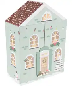 Adventskalender Haus, hellblau