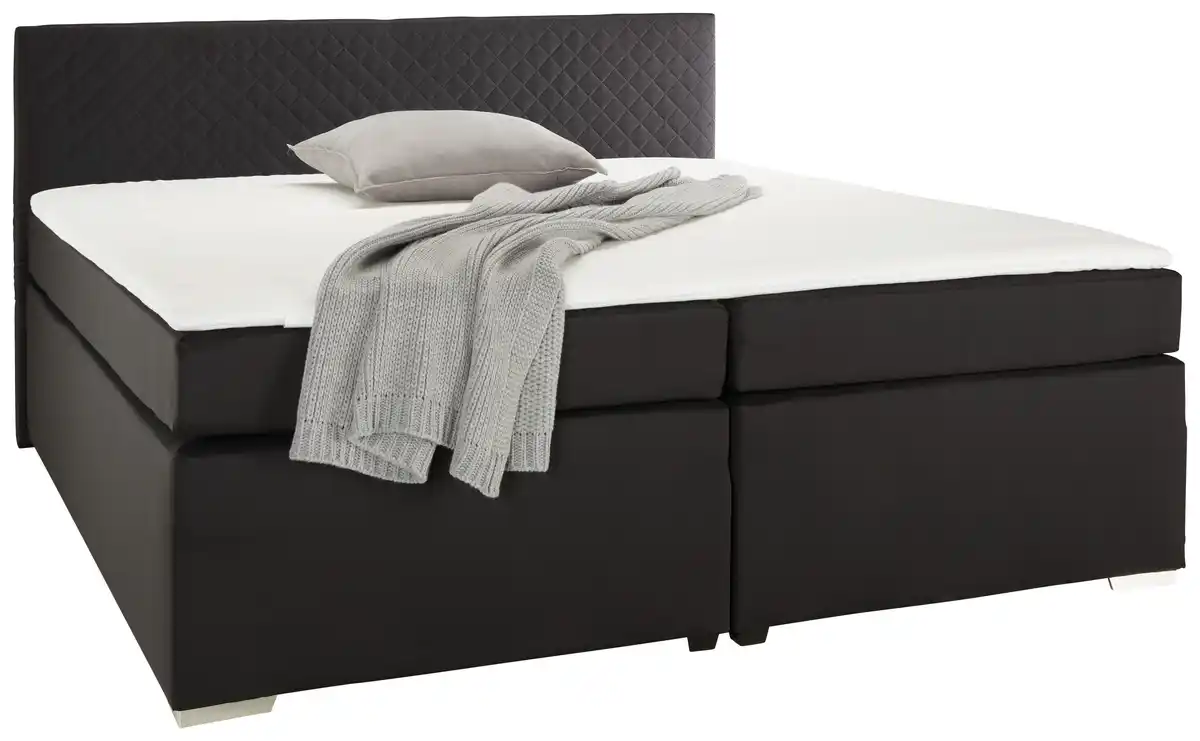 Bild 1 von Boxspringbett Mali New in Schwarz ca. 180x200cm, Schwarz