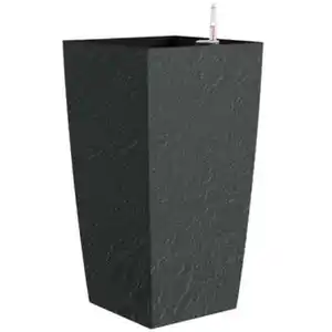 Dehner Kunststoff-Topf Delto Stone inkl. Bewässerungssystem, konisch