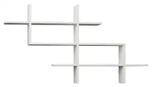 Wandregal Halic ca. 150x82x22 cm Weiß, Weiß